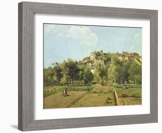 Pontoise, or the Gardens of the Hermitage, Pontoise, 1867-Camille Pissarro-Framed Giclee Print