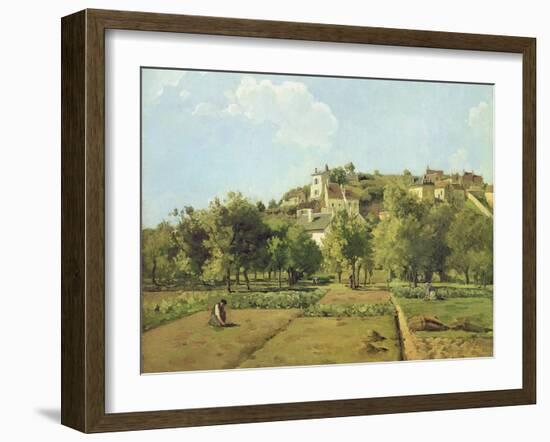 Pontoise, or the Gardens of the Hermitage, Pontoise, 1867-Camille Pissarro-Framed Giclee Print