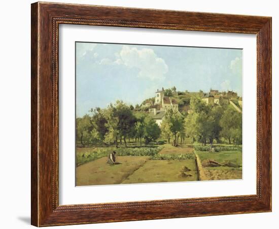 Pontoise, or the Gardens of the Hermitage, Pontoise, 1867-Camille Pissarro-Framed Giclee Print