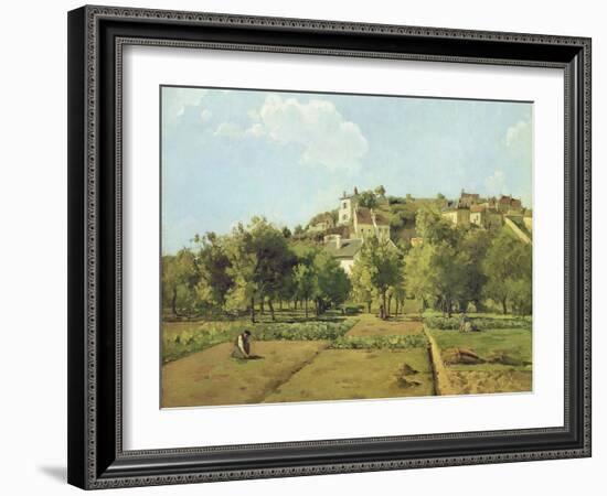 Pontoise, or the Gardens of the Hermitage, Pontoise, 1867-Camille Pissarro-Framed Giclee Print