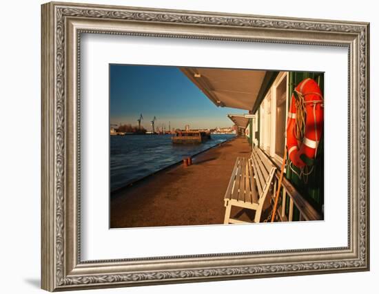 Pontoon Jetties in the Port of Hamburg (City)-Thomas Ebelt-Framed Photographic Print