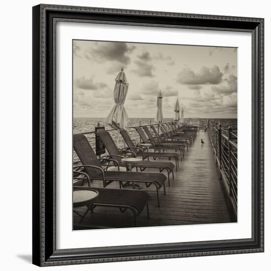 Pontoon with Deck Chairs - Key West - Florida-Philippe Hugonnard-Framed Photographic Print