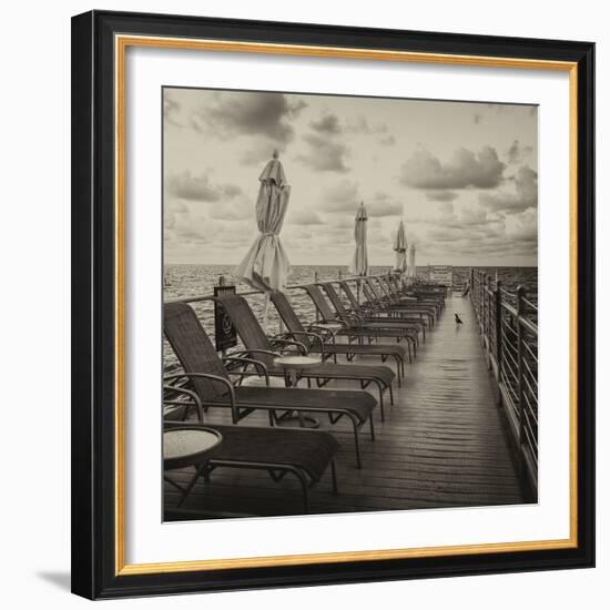 Pontoon with Deck Chairs - Key West - Florida-Philippe Hugonnard-Framed Photographic Print