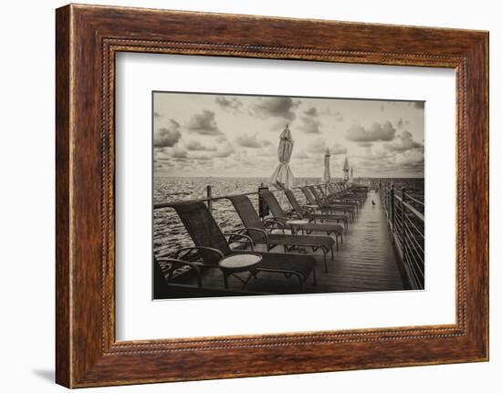 Pontoon with Deck Chairs - Key West - Florida-Philippe Hugonnard-Framed Photographic Print