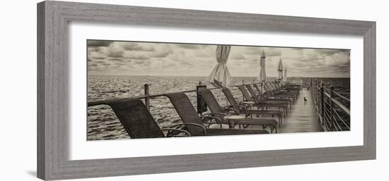 Pontoon with Deck Chairs - Key West - Florida-Philippe Hugonnard-Framed Photographic Print