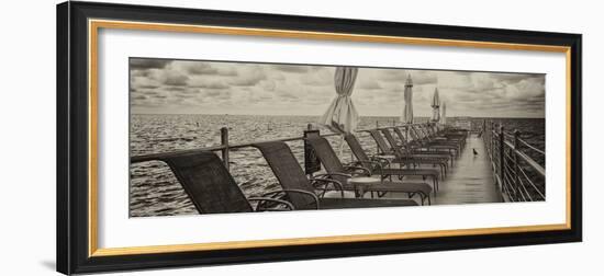 Pontoon with Deck Chairs - Key West - Florida-Philippe Hugonnard-Framed Photographic Print