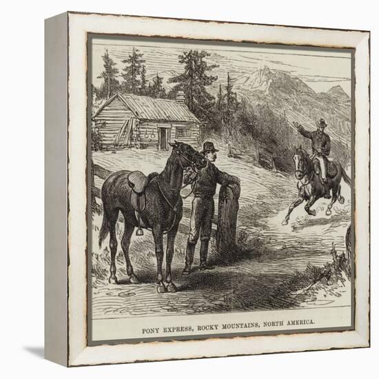 Pony Express, Rocky Mountains, North America-null-Framed Premier Image Canvas