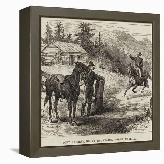 Pony Express, Rocky Mountains, North America-null-Framed Premier Image Canvas