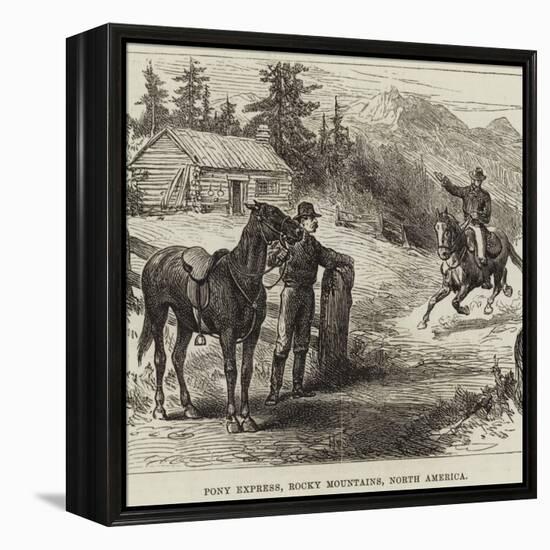 Pony Express, Rocky Mountains, North America-null-Framed Premier Image Canvas