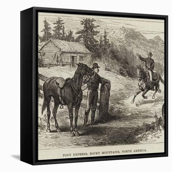 Pony Express, Rocky Mountains, North America-null-Framed Premier Image Canvas