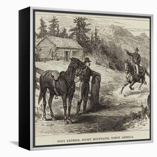Pony Express, Rocky Mountains, North America-null-Framed Premier Image Canvas
