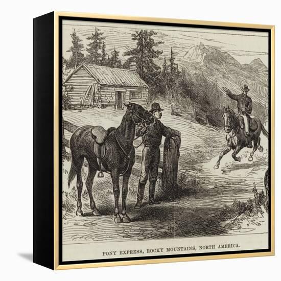 Pony Express, Rocky Mountains, North America-null-Framed Premier Image Canvas