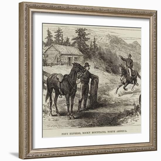 Pony Express, Rocky Mountains, North America-null-Framed Giclee Print