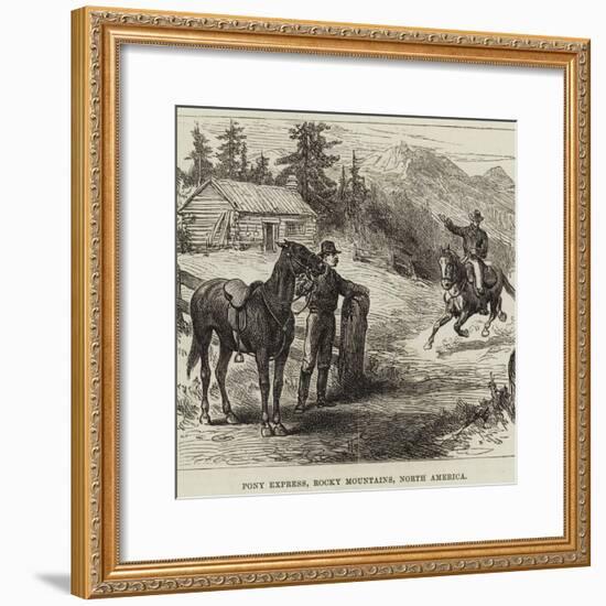 Pony Express, Rocky Mountains, North America-null-Framed Giclee Print