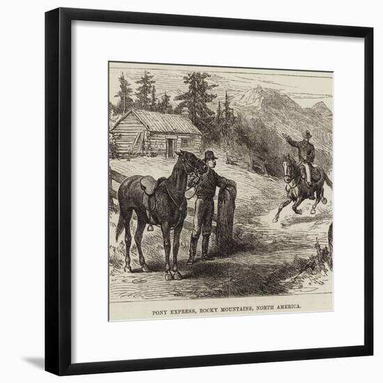 Pony Express, Rocky Mountains, North America-null-Framed Giclee Print