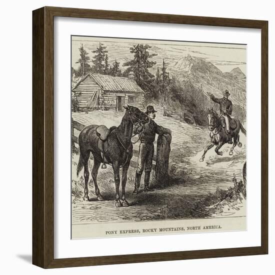 Pony Express, Rocky Mountains, North America-null-Framed Giclee Print