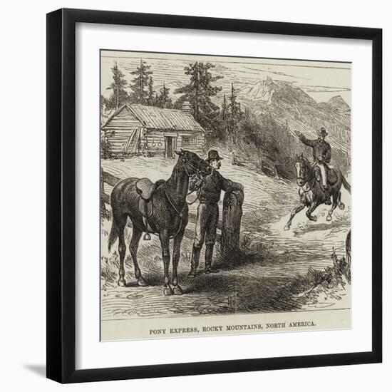 Pony Express, Rocky Mountains, North America-null-Framed Giclee Print