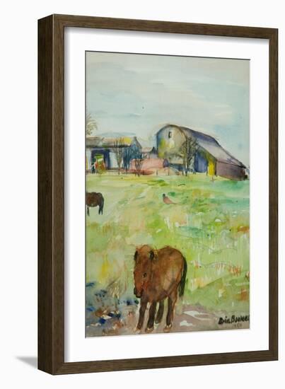 Pony in the Farm Meadow, East Green, 1980-Brenda Brin Booker-Framed Giclee Print