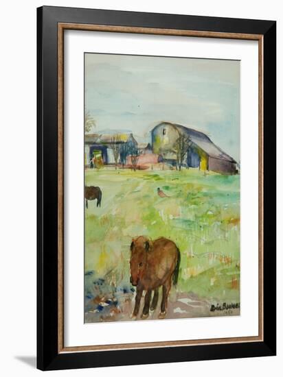 Pony in the Farm Meadow, East Green, 1980-Brenda Brin Booker-Framed Giclee Print