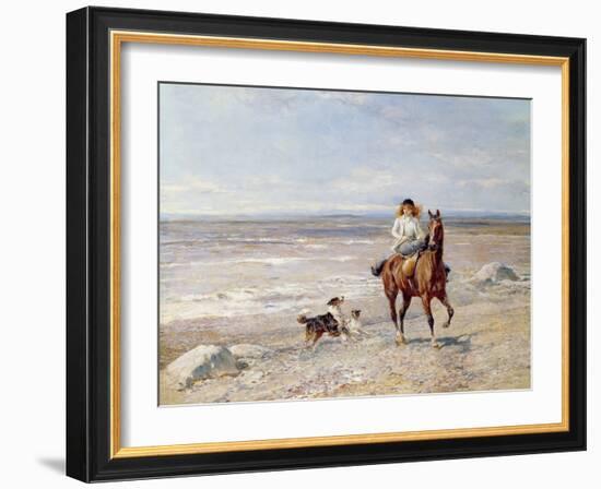 Pony Ride on the Beach-Heywood Hardy-Framed Giclee Print