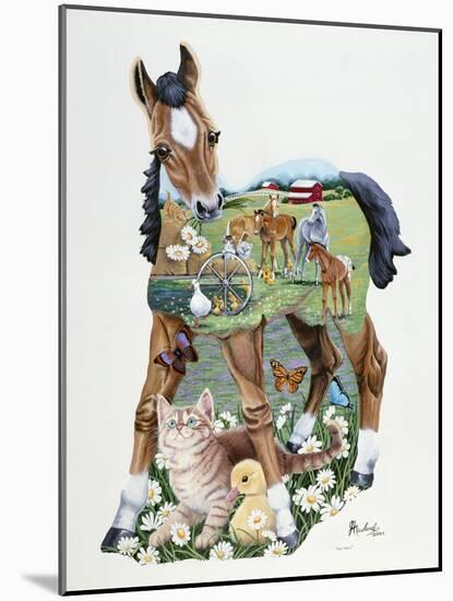 Pony Tails-Jenny Newland-Mounted Giclee Print