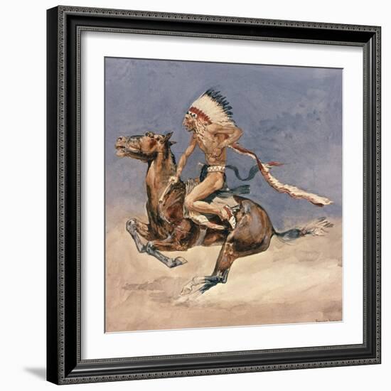 Pony War Dance-Frederic Sackrider Remington-Framed Giclee Print