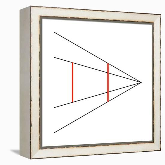 Ponzo's Illusion-Science Photo Library-Framed Premier Image Canvas