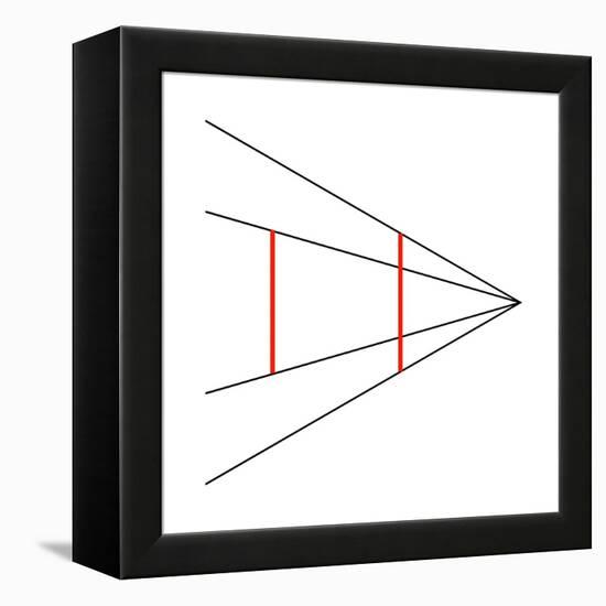 Ponzo's Illusion-Science Photo Library-Framed Premier Image Canvas