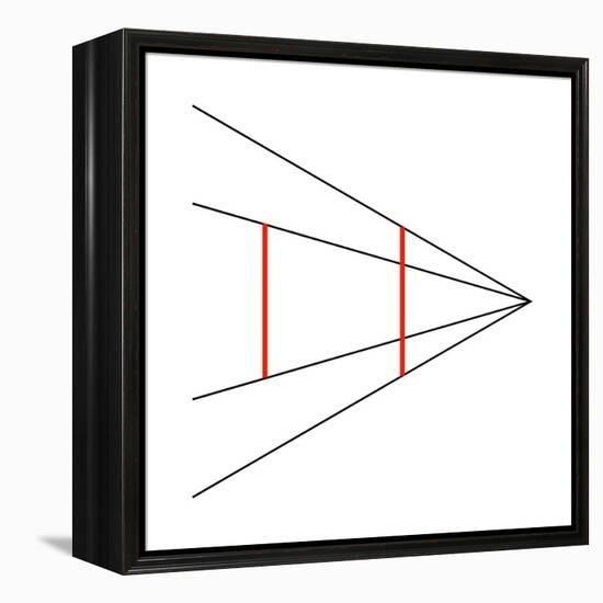 Ponzo's Illusion-Science Photo Library-Framed Premier Image Canvas