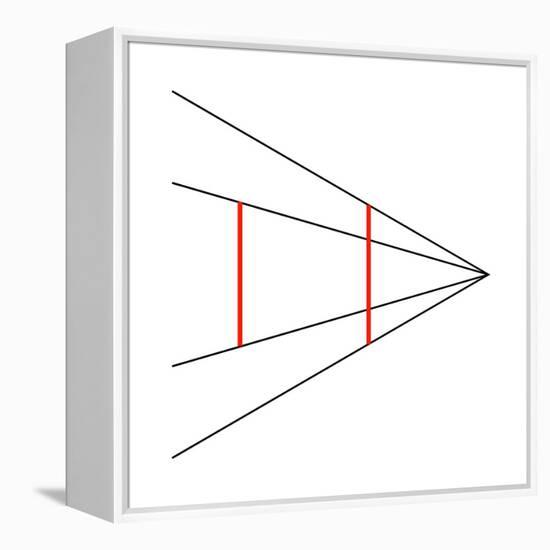 Ponzo's Illusion-Science Photo Library-Framed Premier Image Canvas