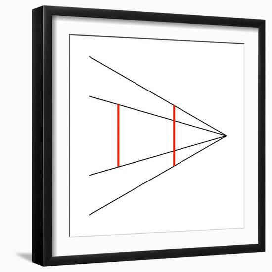 Ponzo's Illusion-Science Photo Library-Framed Premium Photographic Print