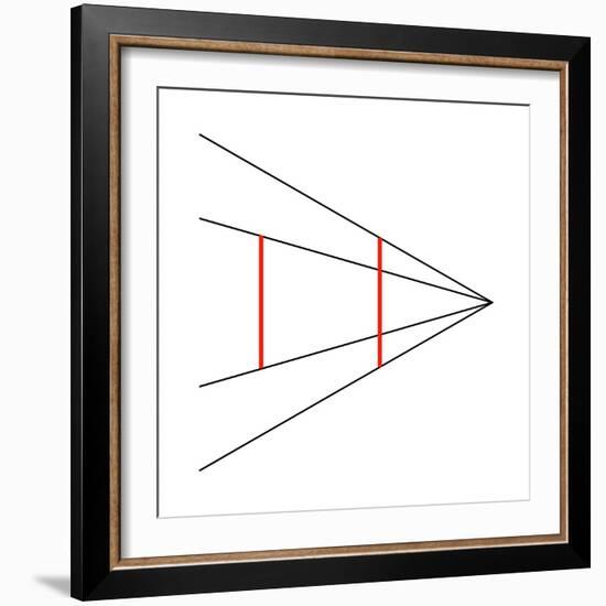 Ponzo's Illusion-Science Photo Library-Framed Premium Photographic Print