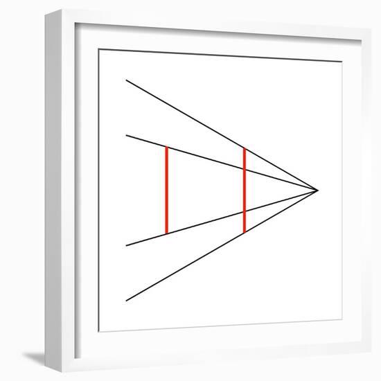 Ponzo's Illusion-Science Photo Library-Framed Premium Photographic Print