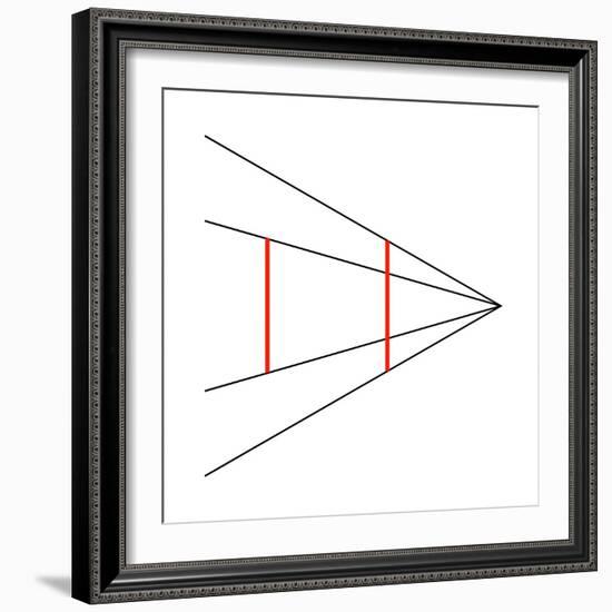 Ponzo's Illusion-Science Photo Library-Framed Premium Photographic Print