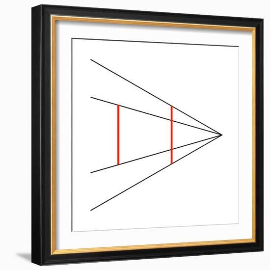Ponzo's Illusion-Science Photo Library-Framed Premium Photographic Print