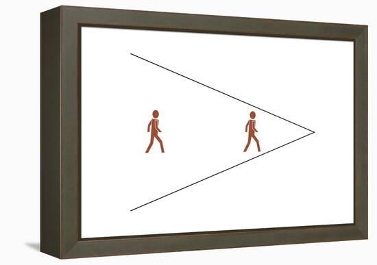 Ponzo's Illusion-Science Photo Library-Framed Premier Image Canvas