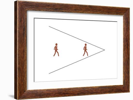 Ponzo's Illusion-Science Photo Library-Framed Photographic Print