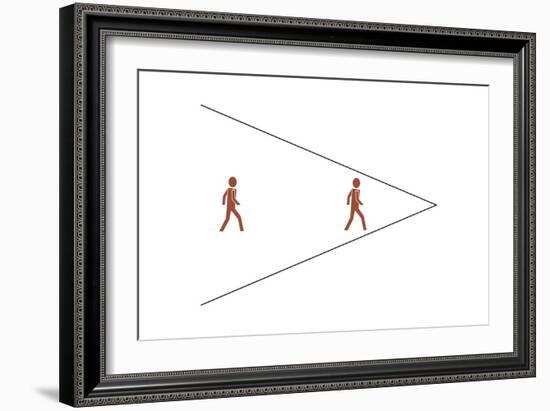 Ponzo's Illusion-Science Photo Library-Framed Photographic Print