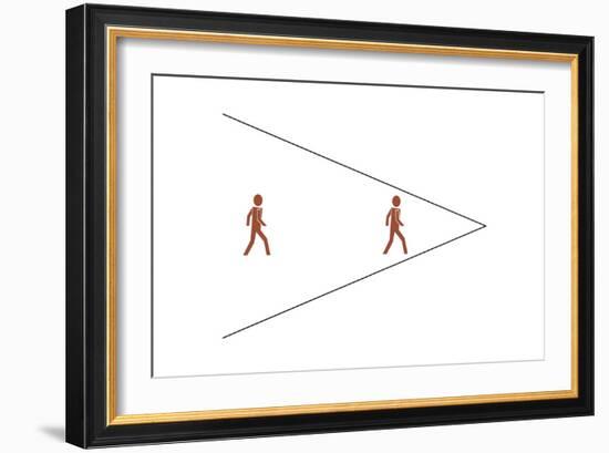 Ponzo's Illusion-Science Photo Library-Framed Photographic Print