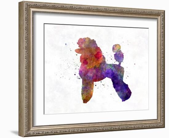 Poodle 02 in Watercolor-paulrommer-Framed Art Print