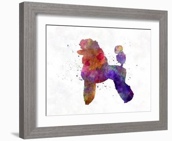 Poodle 02 in Watercolor-paulrommer-Framed Art Print