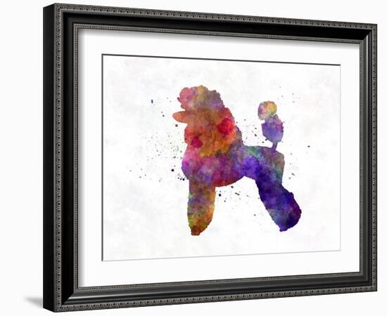 Poodle 02 in Watercolor-paulrommer-Framed Art Print