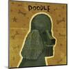 Poodle (black) (square)-John W^ Golden-Mounted Art Print