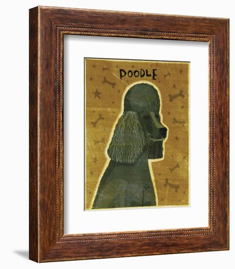 Poodle (black)-John W^ Golden-Framed Art Print