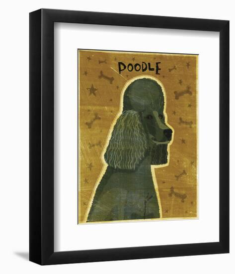 Poodle (black)-John W^ Golden-Framed Art Print