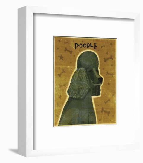 Poodle (black)-John W^ Golden-Framed Art Print