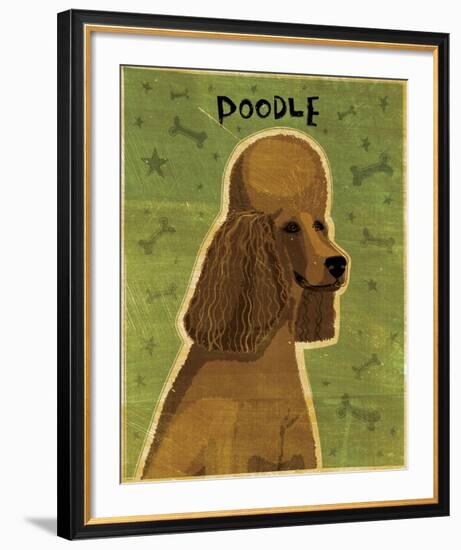 Poodle (brown)-John W^ Golden-Framed Art Print