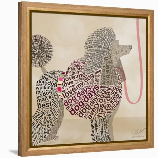 Poodle Portrait-Dominique Vari-Framed Stretched Canvas