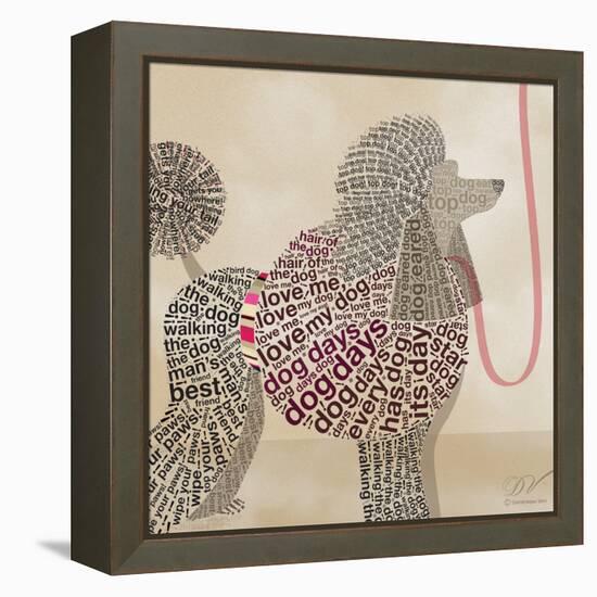 Poodle Portrait-Dominique Vari-Framed Stretched Canvas