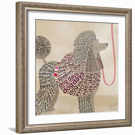 Poodle Portrait-Dominique Vari-Framed Premium Giclee Print